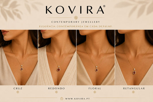 Colar em Aço com Pedra Natural Bordeaux e brilhantes