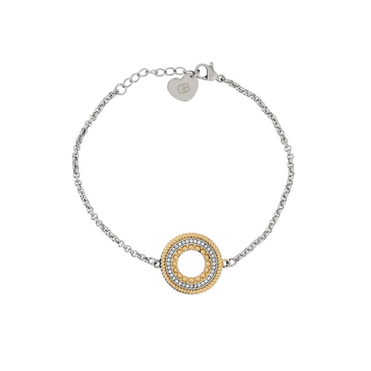 Pulseira Clássica Bicolor com Zircónias
