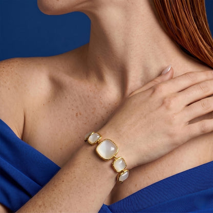 Pulseira BeLove com Pedras Quadradas