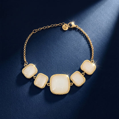 Pulseira BeLove com Pedras Quadradas