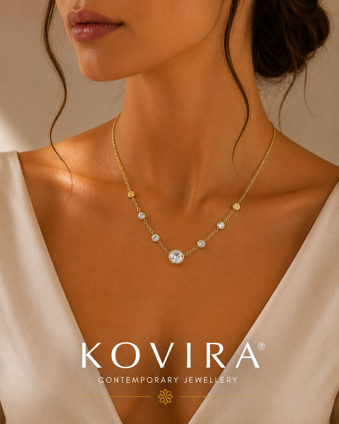 Colar Delicate com Zircónia