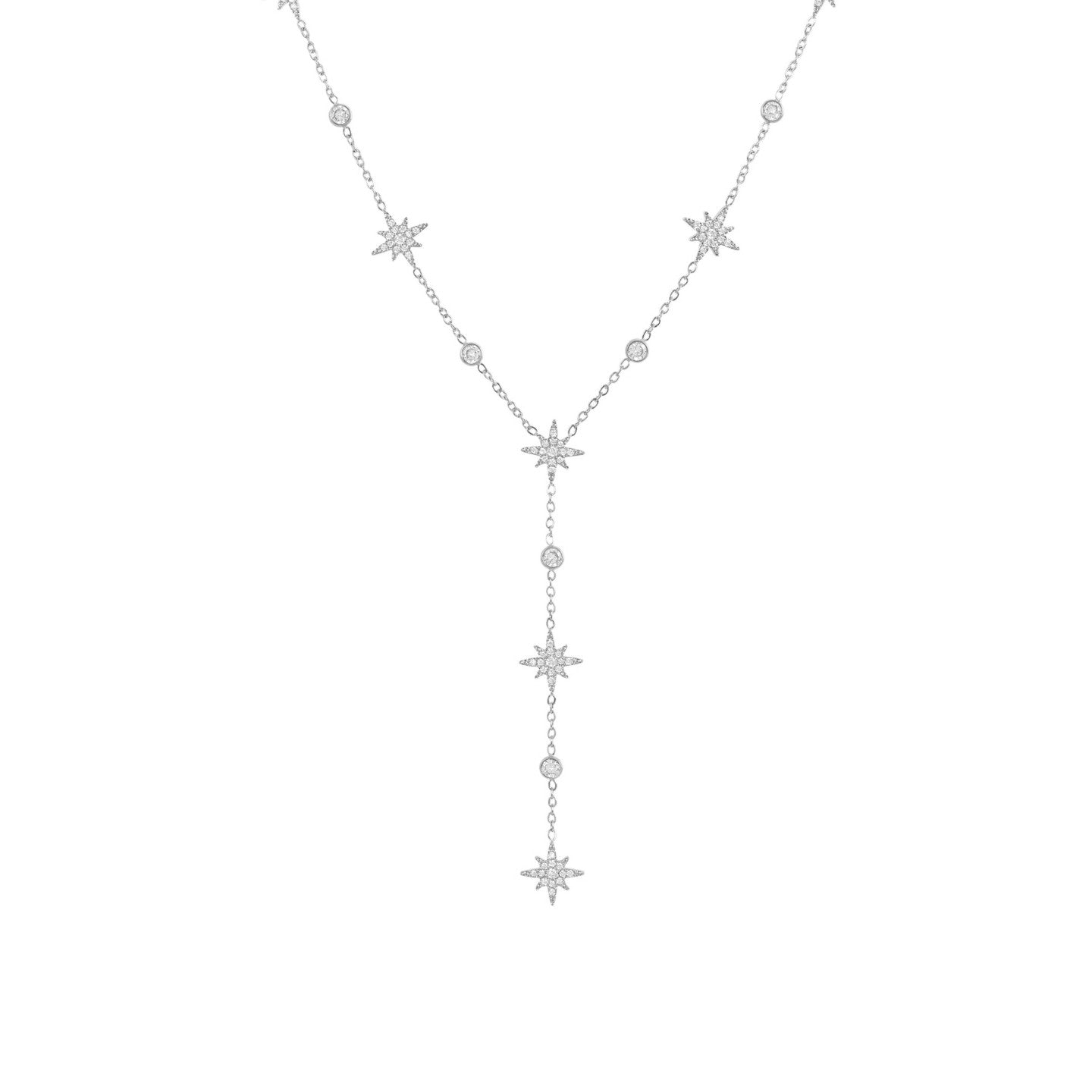 Colar Delicate Estrelas e Zircônias