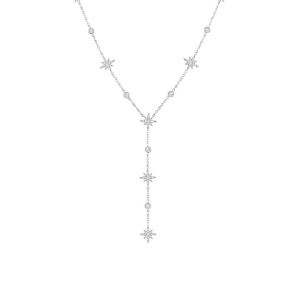 Colar Delicate Estrelas e Zircônias