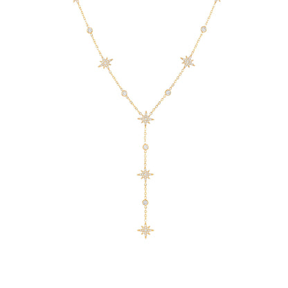 Colar Delicate Estrelas e Zircônias