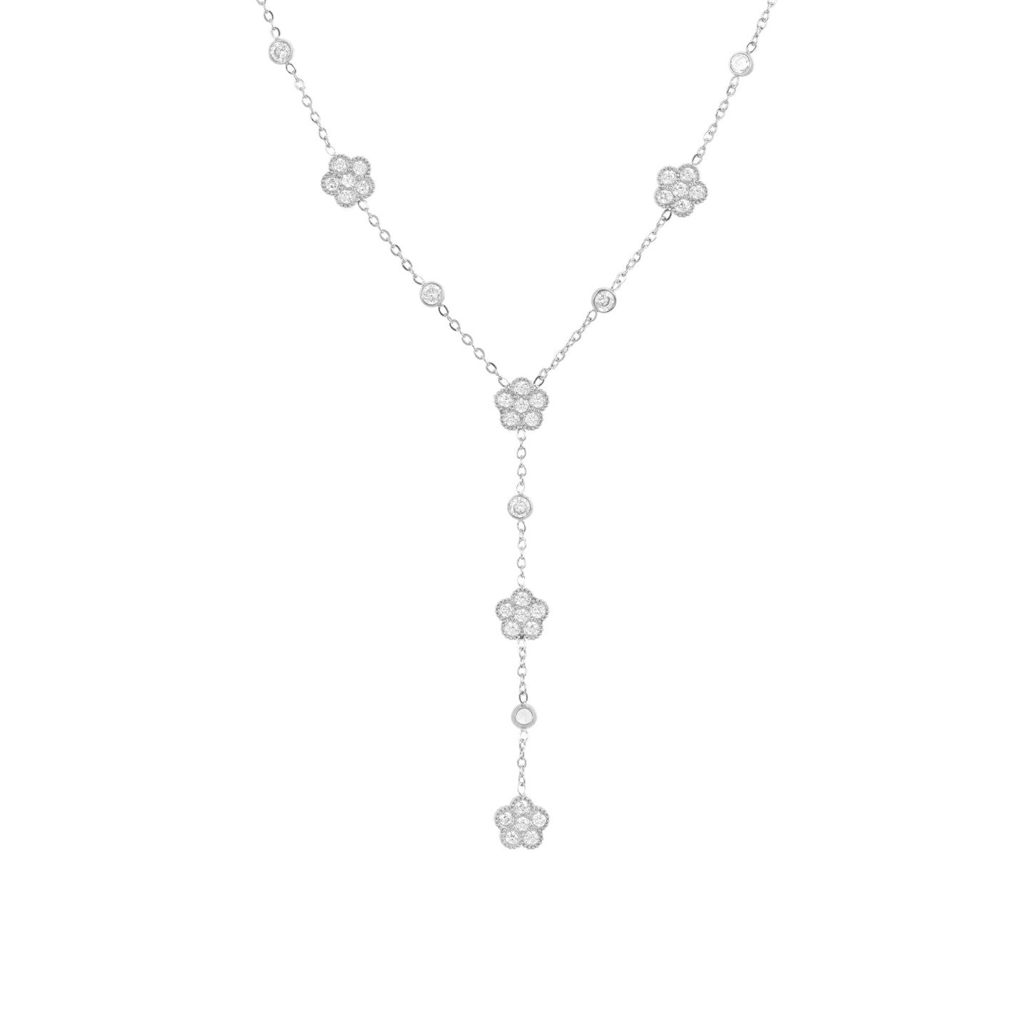 Colar Delicate Margaridas e Zircônias