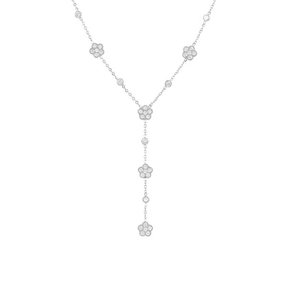 Colar Delicate Margaridas e Zircônias