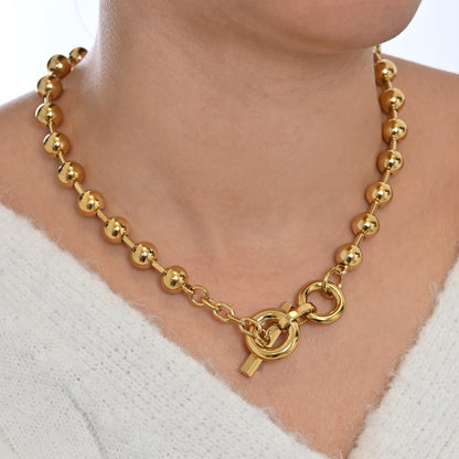Colar Glamour com Detalhes em Esferas