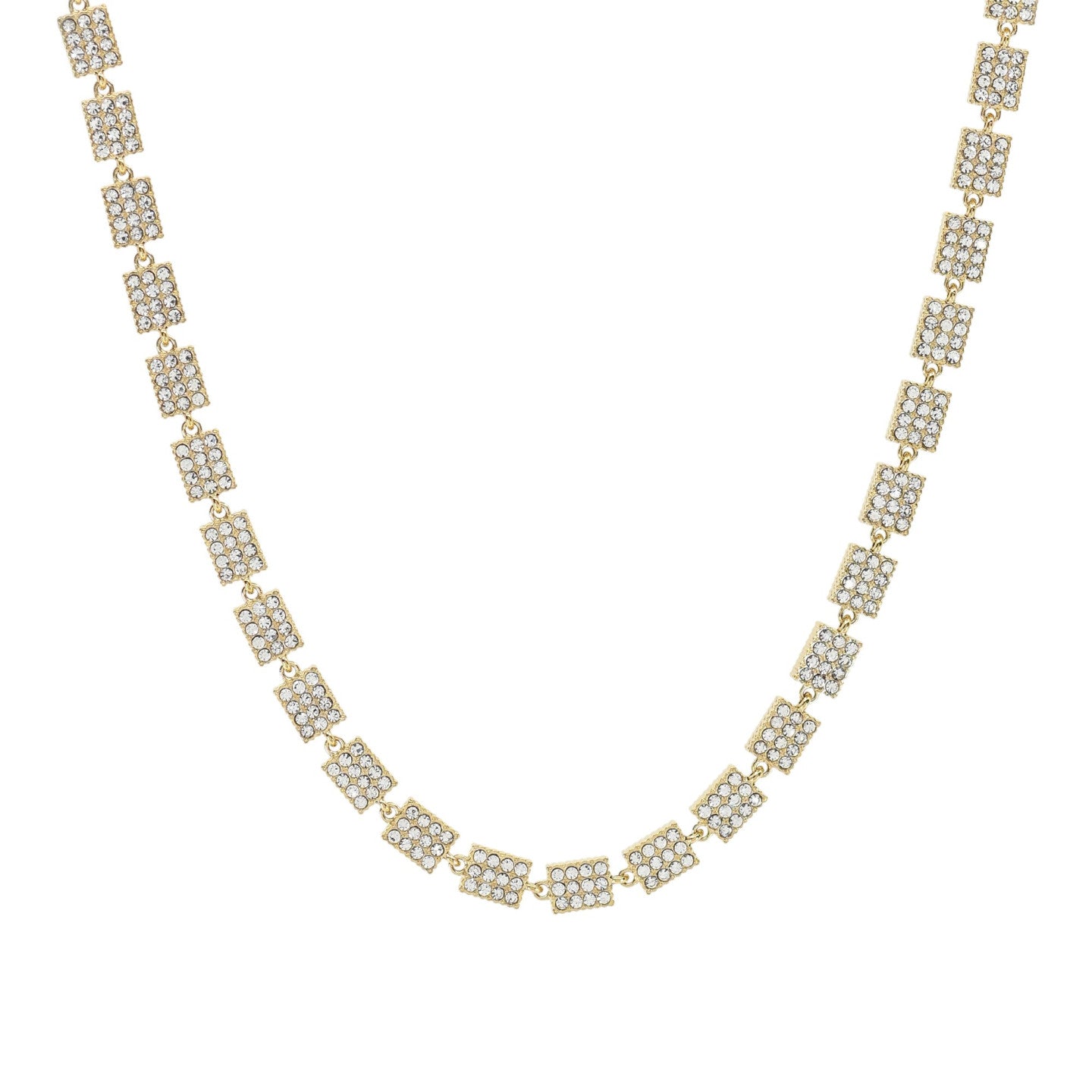 Colar Prestige com Pendente Quadrado Brilhante