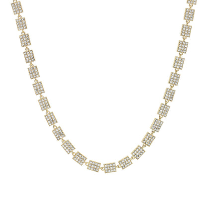 Colar Prestige com Pendente Quadrado Brilhante
