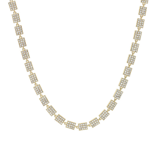 Colar Prestige com Pendente Quadrado Brilhante