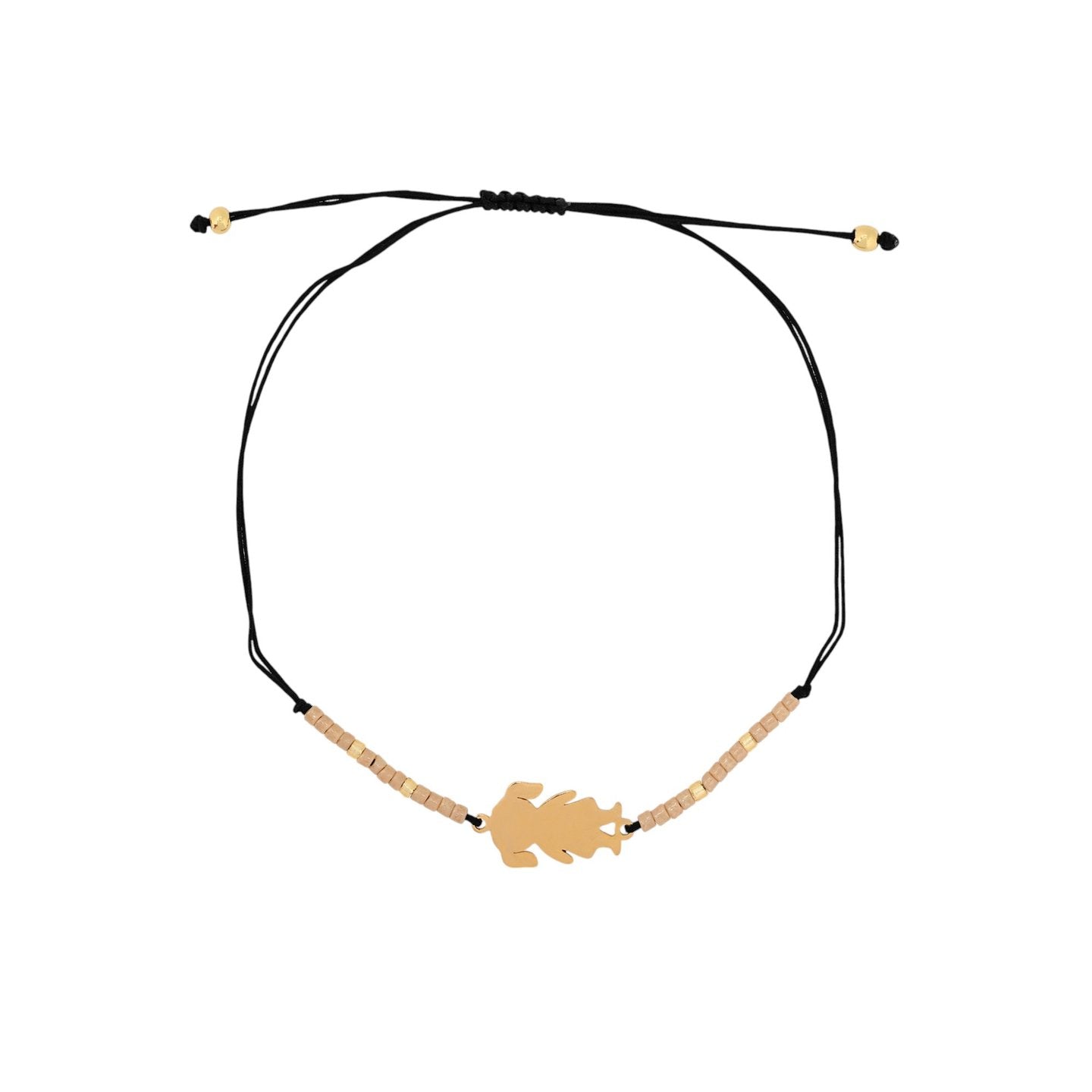 Conjunto de Três Pulseiras em Aço Bege