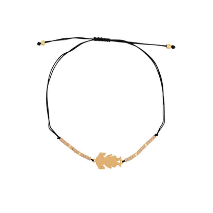 Conjunto de Três Pulseiras em Aço Bege