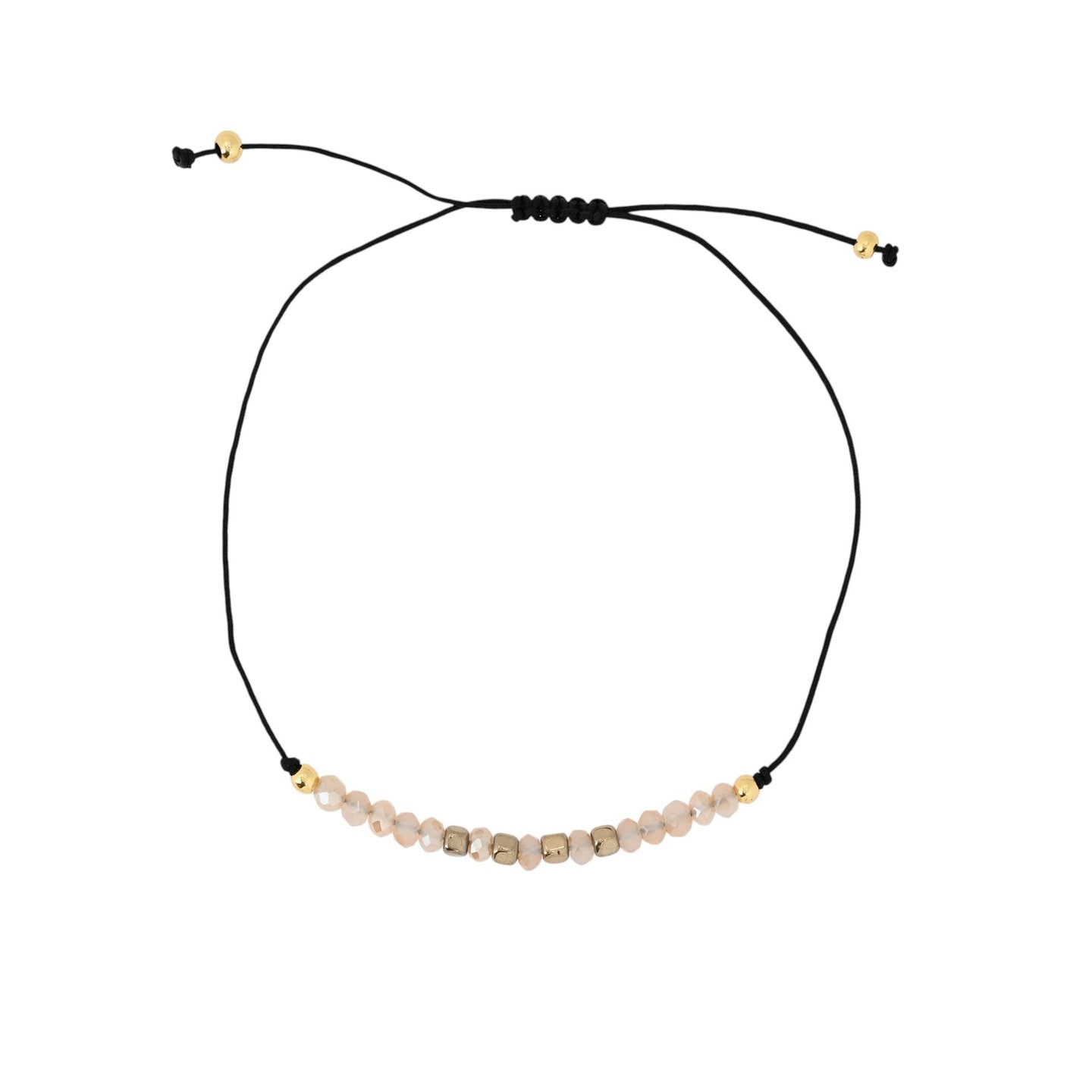 Conjunto de Três Pulseiras em Aço Bege