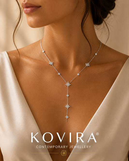 Colar Delicate Estrelas e Zircônias
