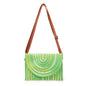 Bolsa Tiracolo em Palha com Linhas Coloridas