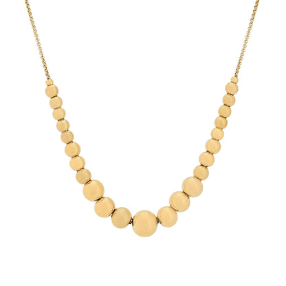 Colar Glamour com Esferas Douradas/ Prateadas