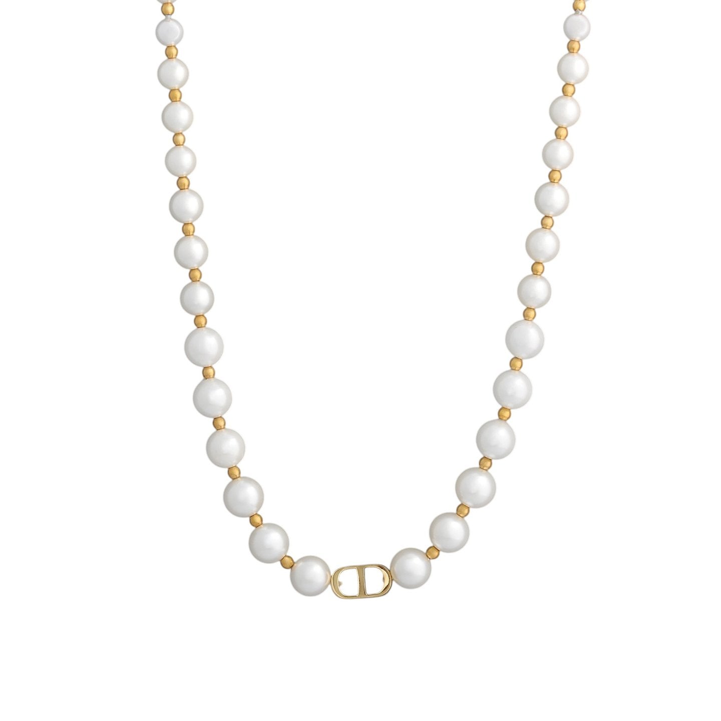 Colar Prestige com Pérolas Dourado/Prateado