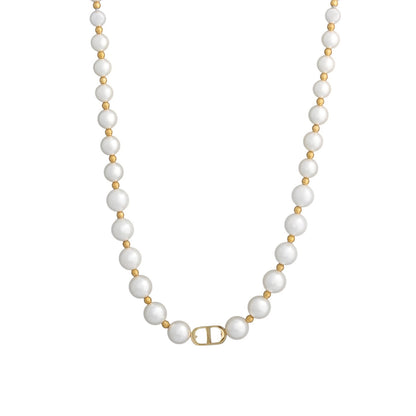Colar Prestige com Pérolas Dourado/Prateado