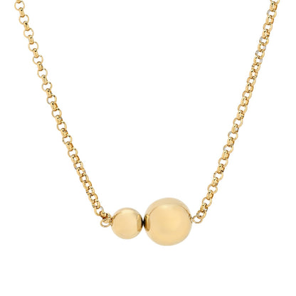 Colar Glamour com Esferas Douradas