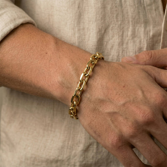 Pulseira de Homem Corrente em Aço Inoxidável