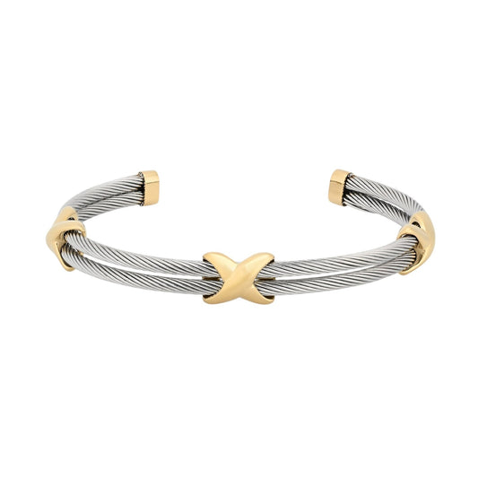 Pulseira Glamour Rígida em Aço Inoxidável