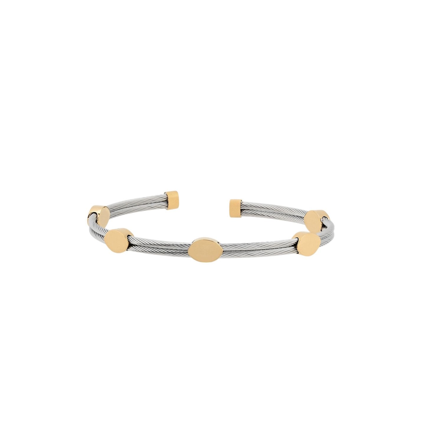 Pulseira Rígida Glamour em Aço Inoxidável