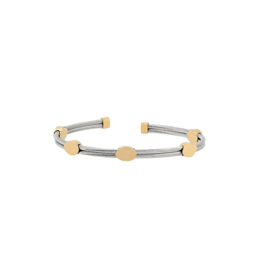 Pulseira Rígida Glamour em Aço Inoxidável