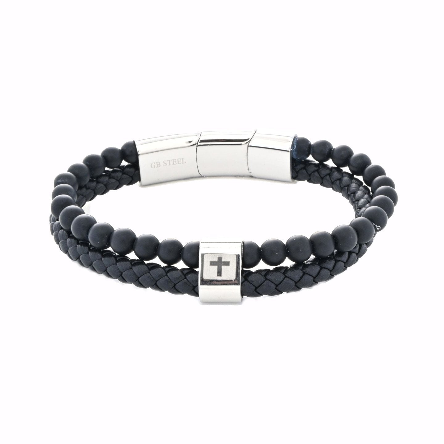 Pulseira Homem em Couro Preto