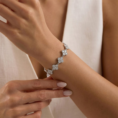 Pulseira Prestige com Trevos e Zircónias
