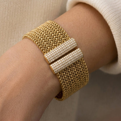Pulseira Rígida com Zircónias