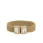 Pulseira Rígida malha com Zircónias