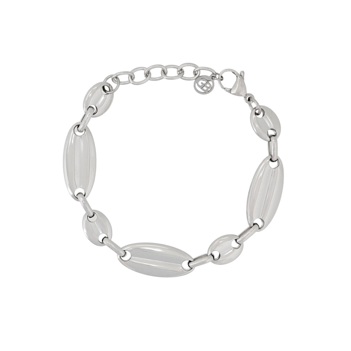 Pulseira em Aço com Elos Compridos