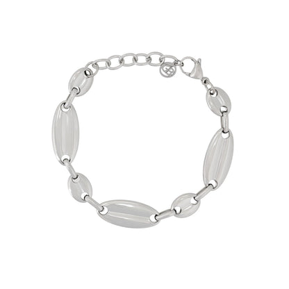 Pulseira em Aço com Elos Compridos